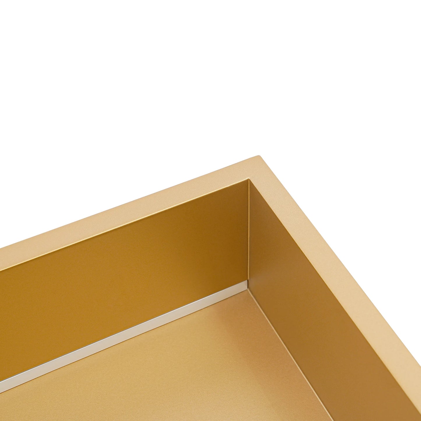 Gold Shower Niche with Lighting Embedded Bathroom Recessed Wall Shelf LED Stainless Steel Shower Niche for Kitchen Hotel