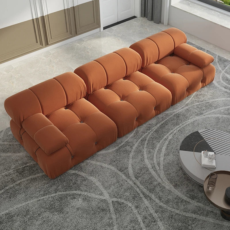 Sdorens Modern Velvet Modular Sectional Sofa Set 3 Seat Convertible