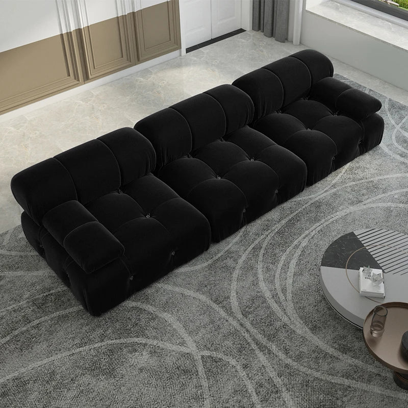 Sdorens Minimalist Velvet Modular Sectional Sofa 3 Seats