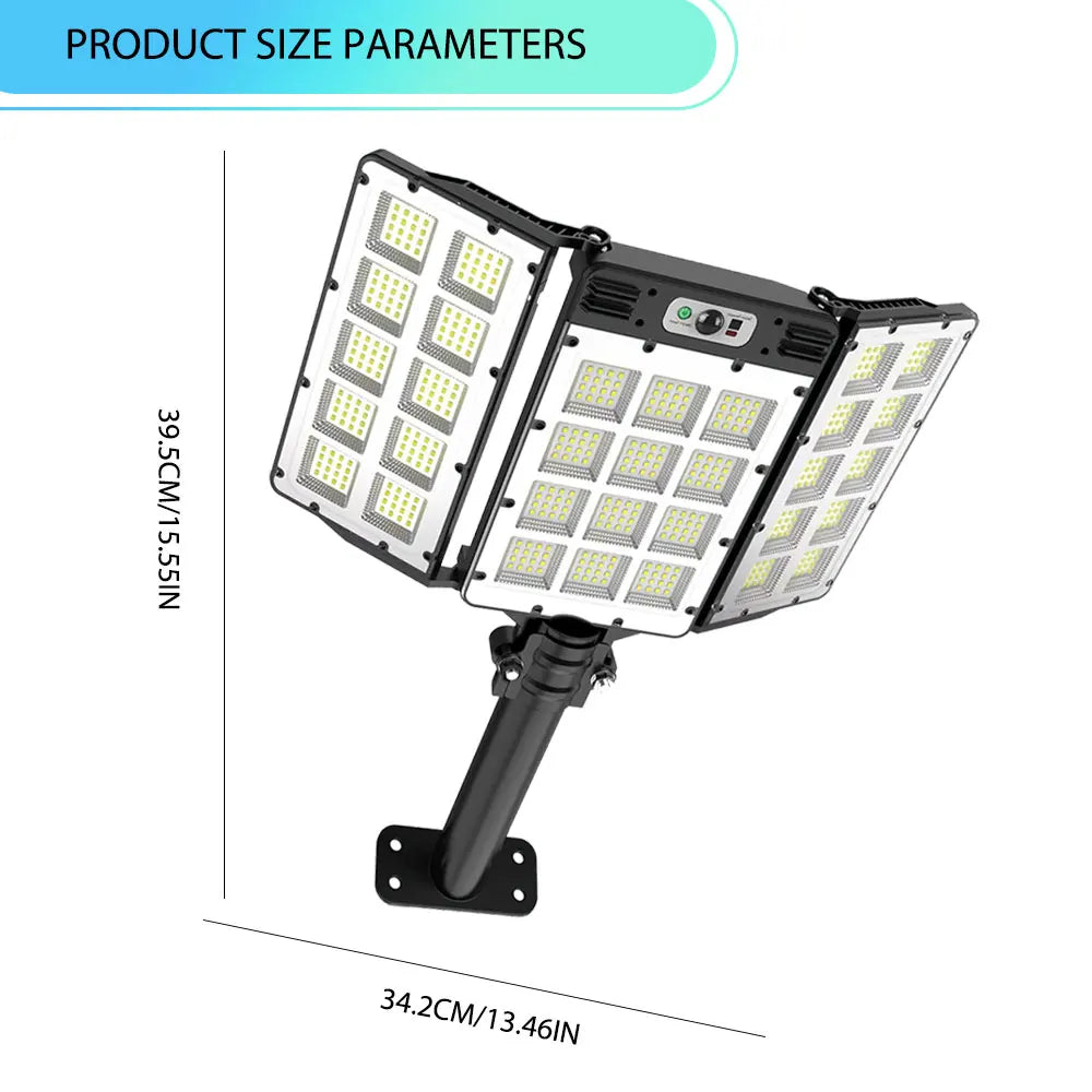 LED 800LED Solar Motion Sensor Flood Lights IP66 Remote Control