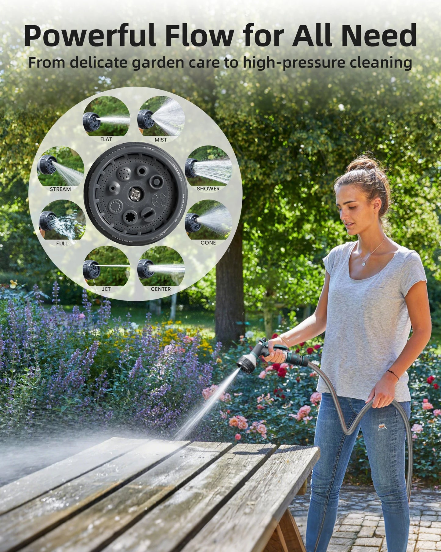 Retractable Garden Wall Mounted Heavy Duty Hose Reel 1/2" x 100 ft  with PRO Metal Bracket Auto Rewind System 180° Swivel
