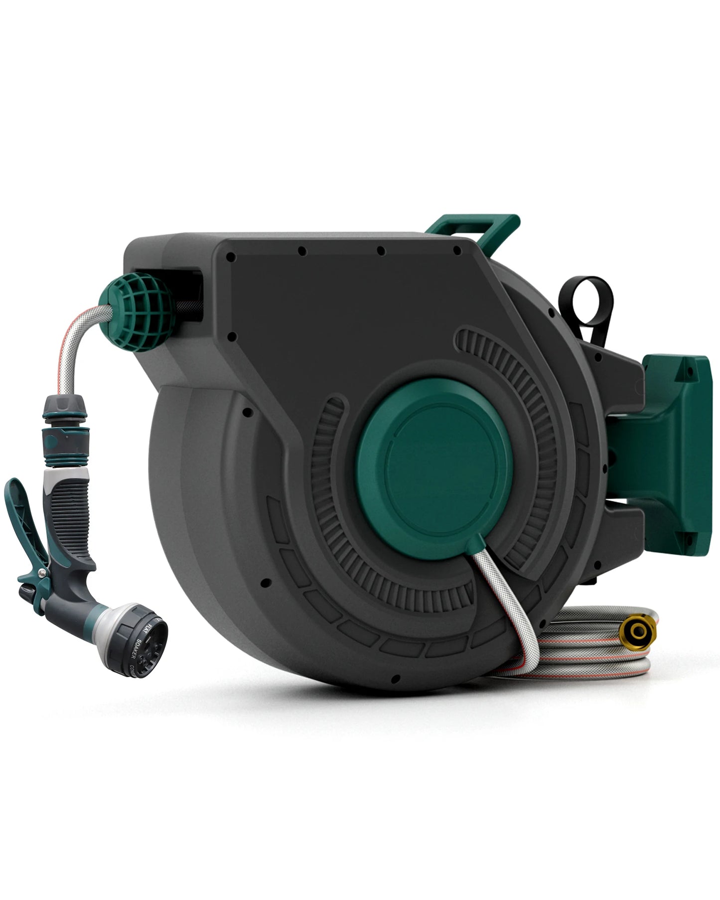 Retractable Garden Wall Mounted Heavy Duty Hose Reel 1/2" x 100 ft  with PRO Metal Bracket Auto Rewind System 180° Swivel