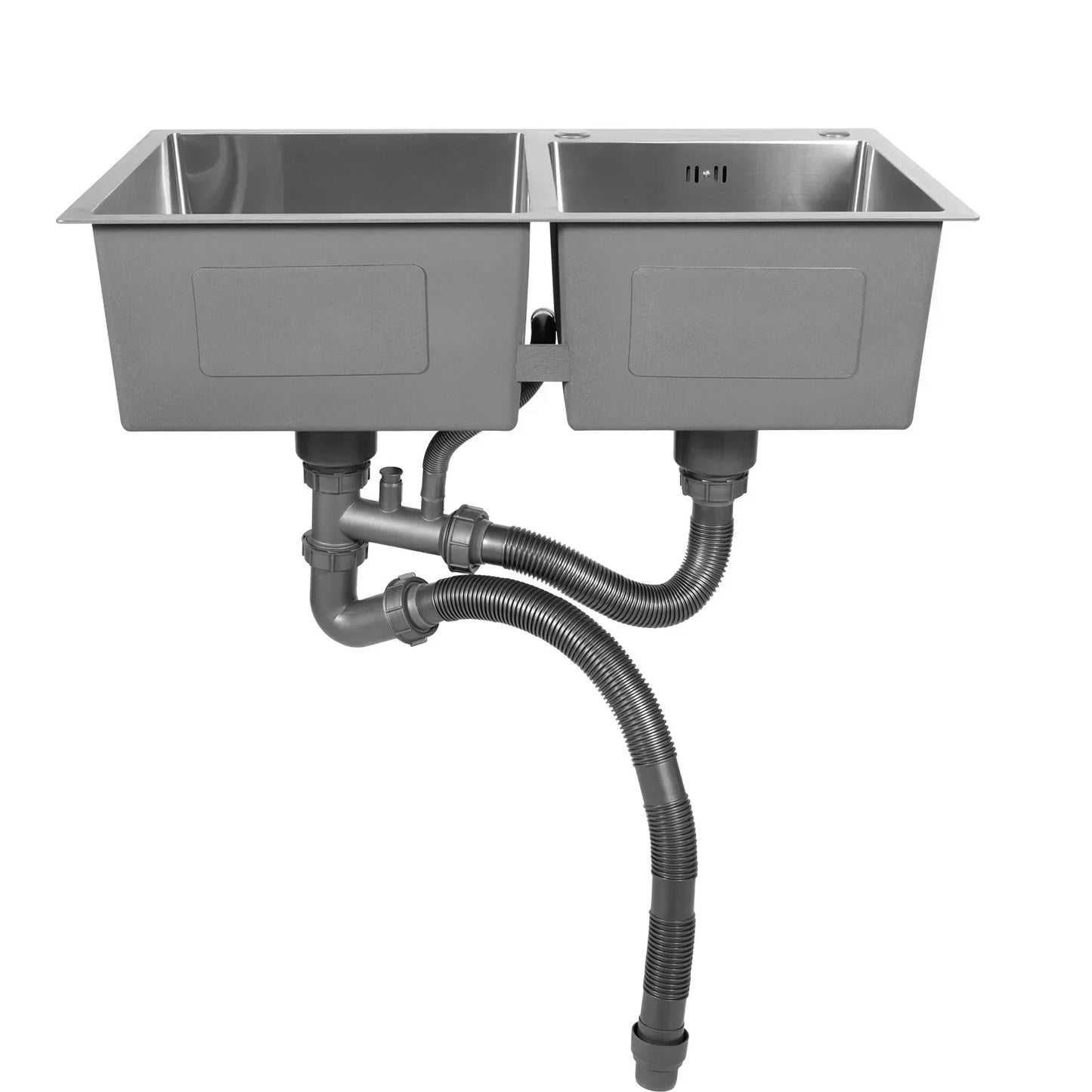 Double Bowl Stainless Steel Drop-in Kitchen Sink Dishwasher Vegetable Sink Home