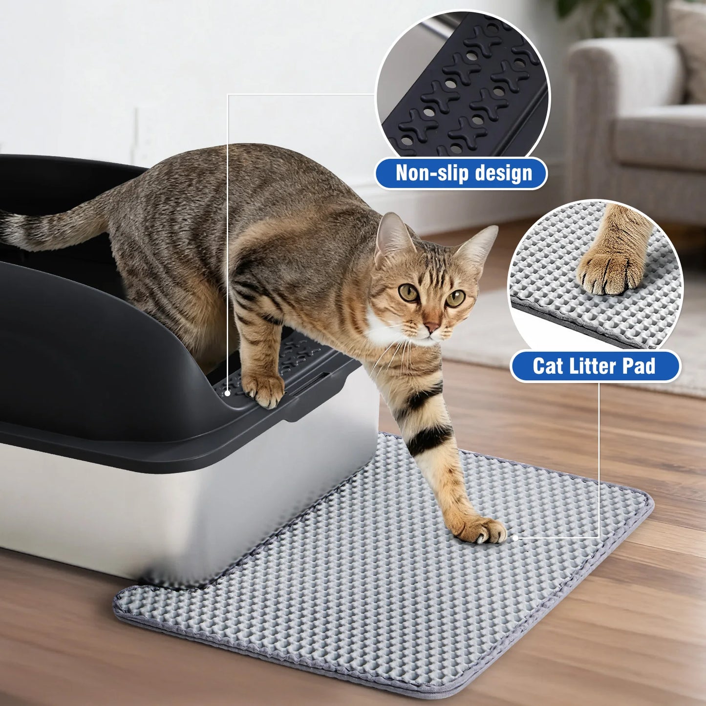 Stainless Steel Cat Litter Box With Lid Anti Urine Leakage