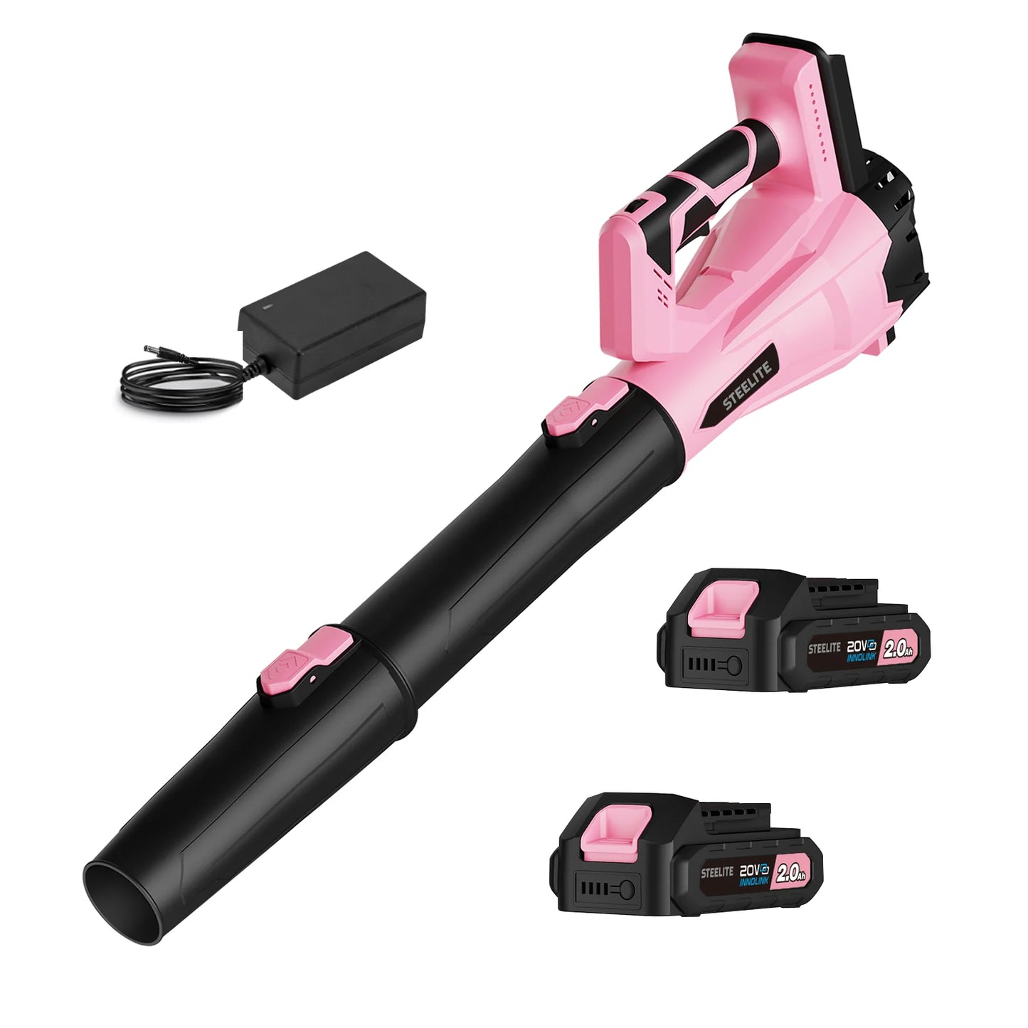 Deli 21V Brushless Cordless Leaf Blower with 2 Batteries, 150 MPH 600 CFM, Lightweight, Variable Speed, for Yard Lawn