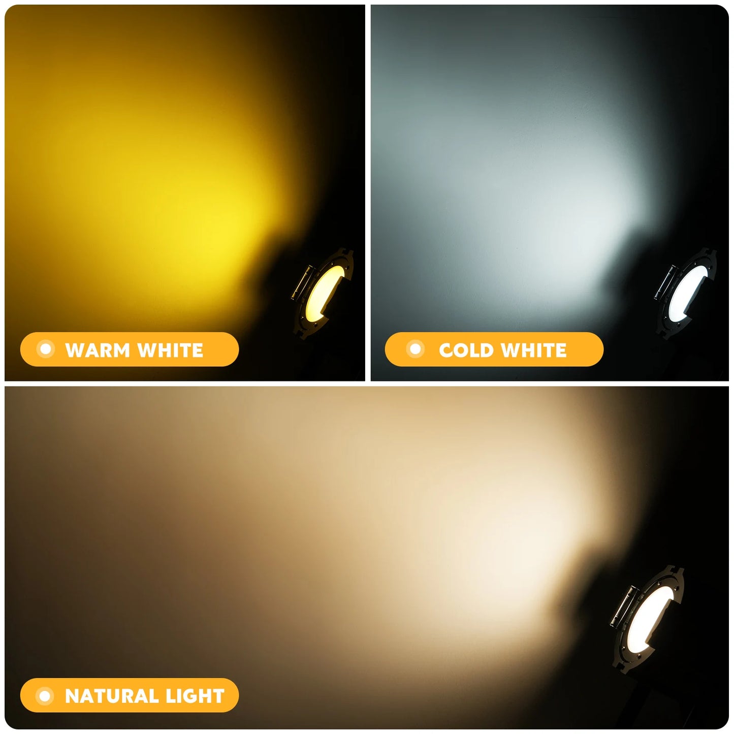 U'King 2PCS 80W Direct Broadcast Par Light Normal White+Warm White COB Wedding Performance Film Live Fill Light Stage Light