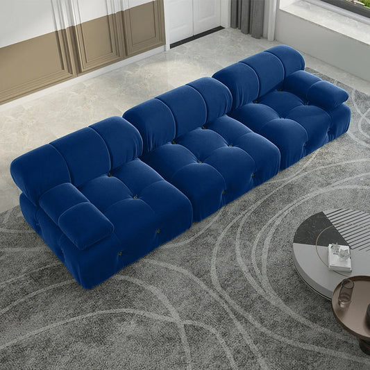 Sdorens Minimalist Velvet Modular Sectional Sofa 3 Seats
