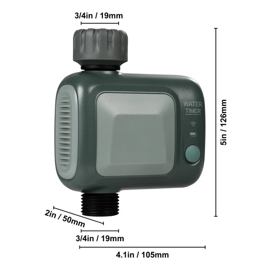 SucceBuy WiFi Sprinkler Timer Single/ Two Outlet Smart Hose Faucet Water Timer APP Control/ Voice Control IPX6 for Yard Watering