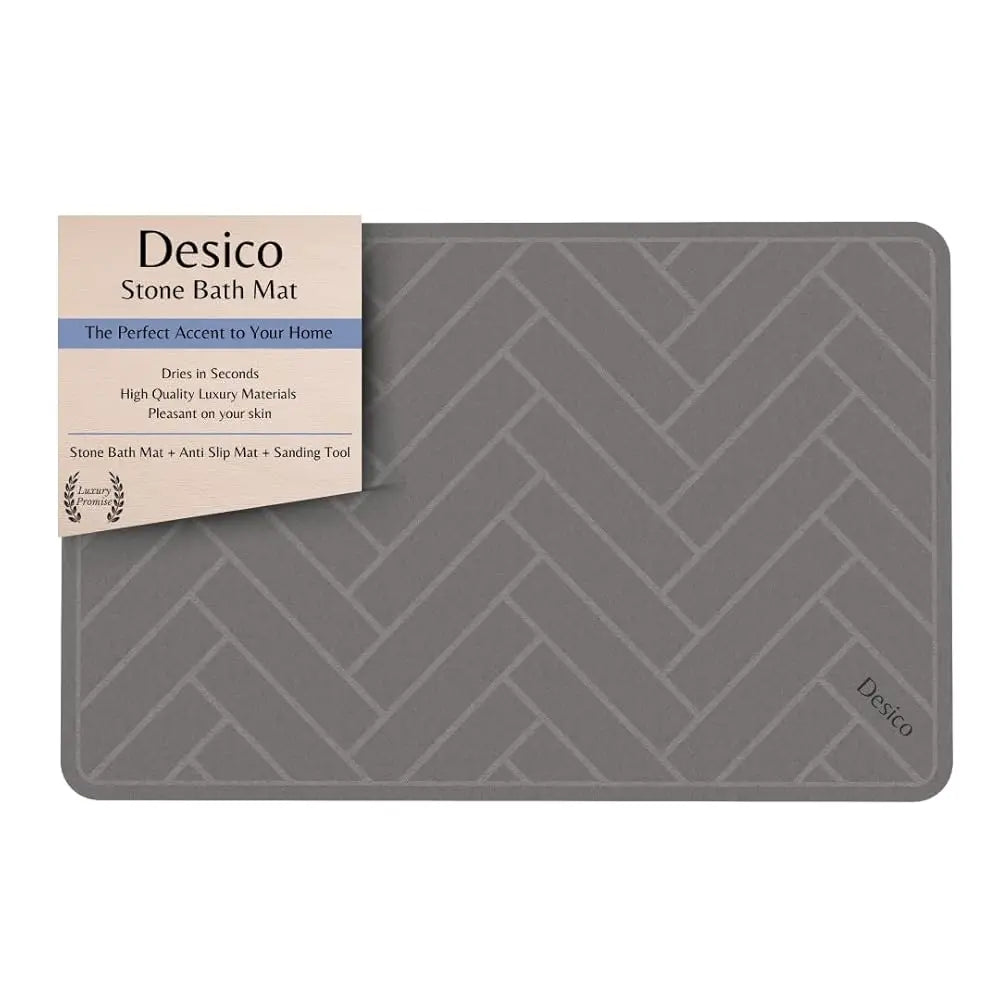 ZUIDID Stone Diatomaceous Bath Mat Fast Drying Absorbent Non Slip