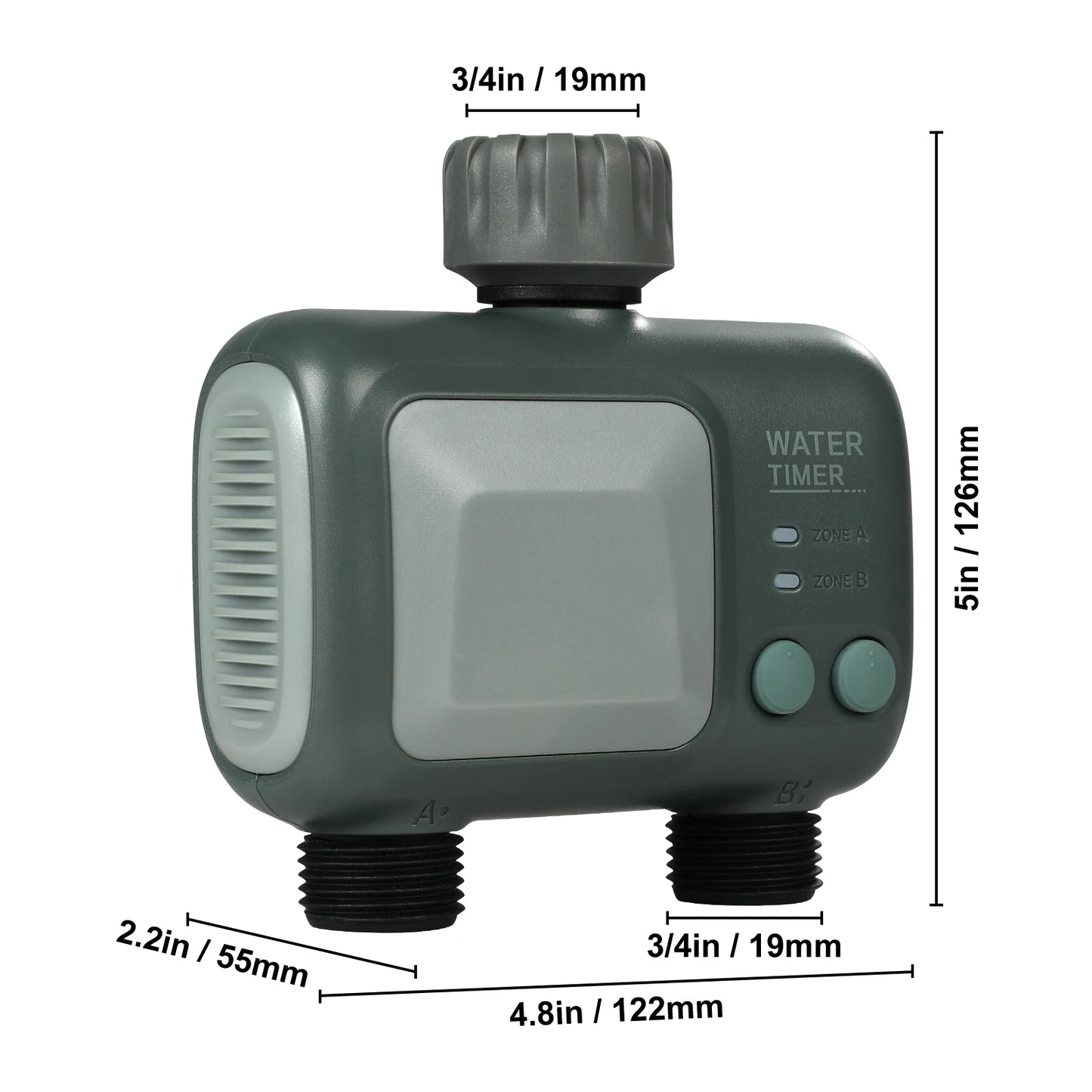 SucceBuy WiFi Sprinkler Timer Single/ Two Outlet Smart Hose Faucet Water Timer APP Control/ Voice Control IPX6 for Yard Watering
