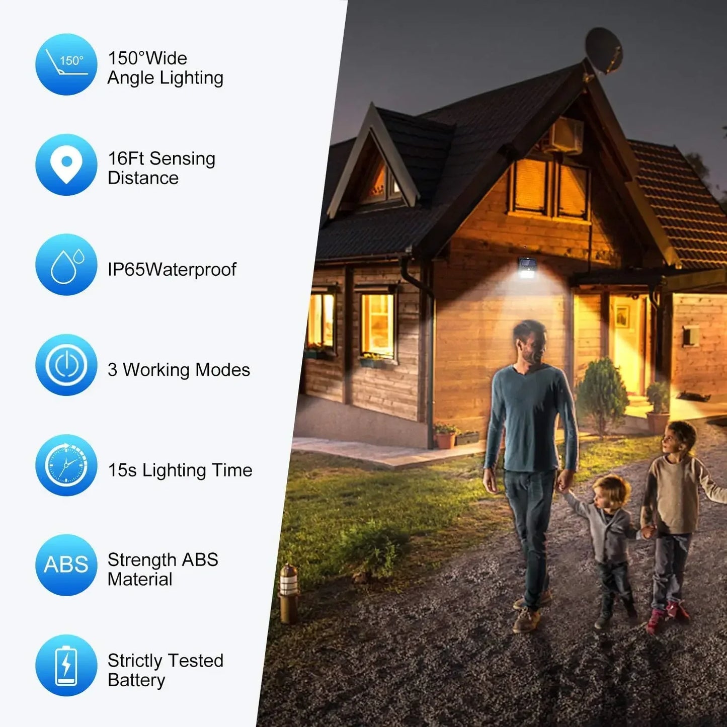 SZRSTH Solar Outdoor Lights 4 Pack Motion Sensor LED For Garden