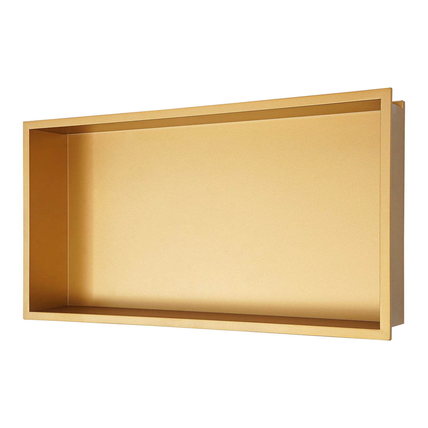 Gold Shower Niche with Lighting Embedded Bathroom Recessed Wall Shelf LED Stainless Steel Shower Niche for Kitchen Hotel