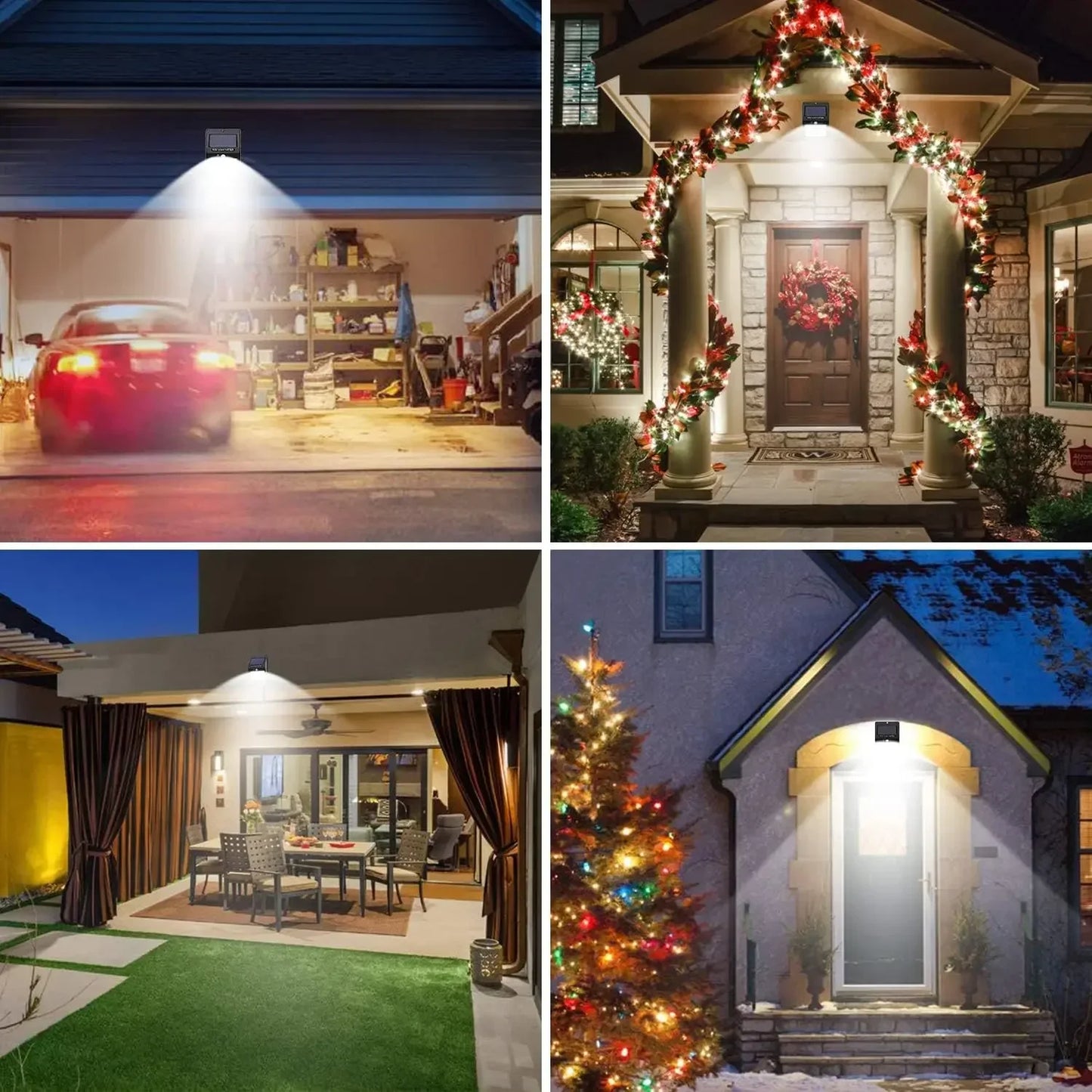 SZRSTH Solar Outdoor Lights 4 Pack Motion Sensor LED For Garden
