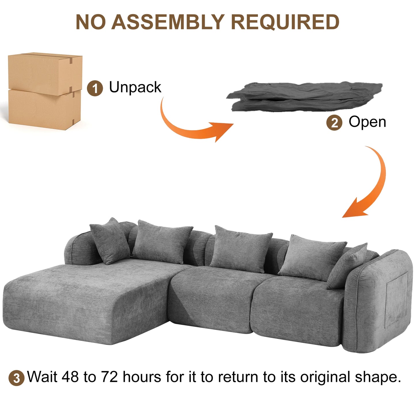 Redlife Sherpa Modular Cloud Sofa For Small Living Room