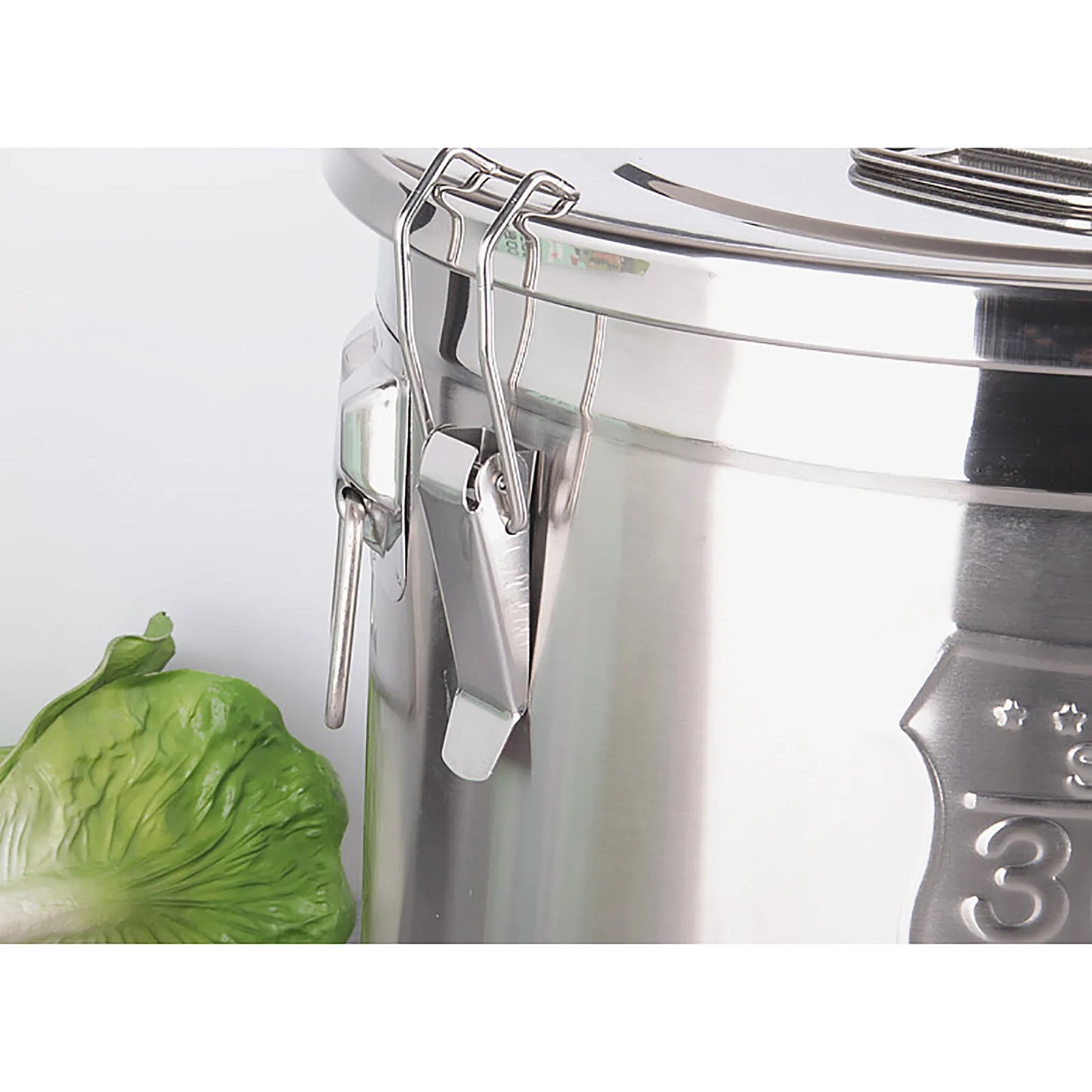 Cereal Container Kitchen Stainless Steel Food Flour Oil Storage Bucket Canister