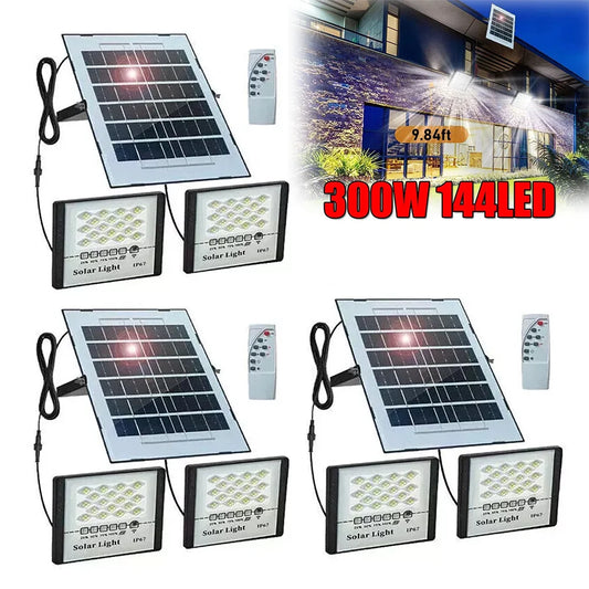 300W Solar LED Street Light Outdoor Flood Lamp For Yard