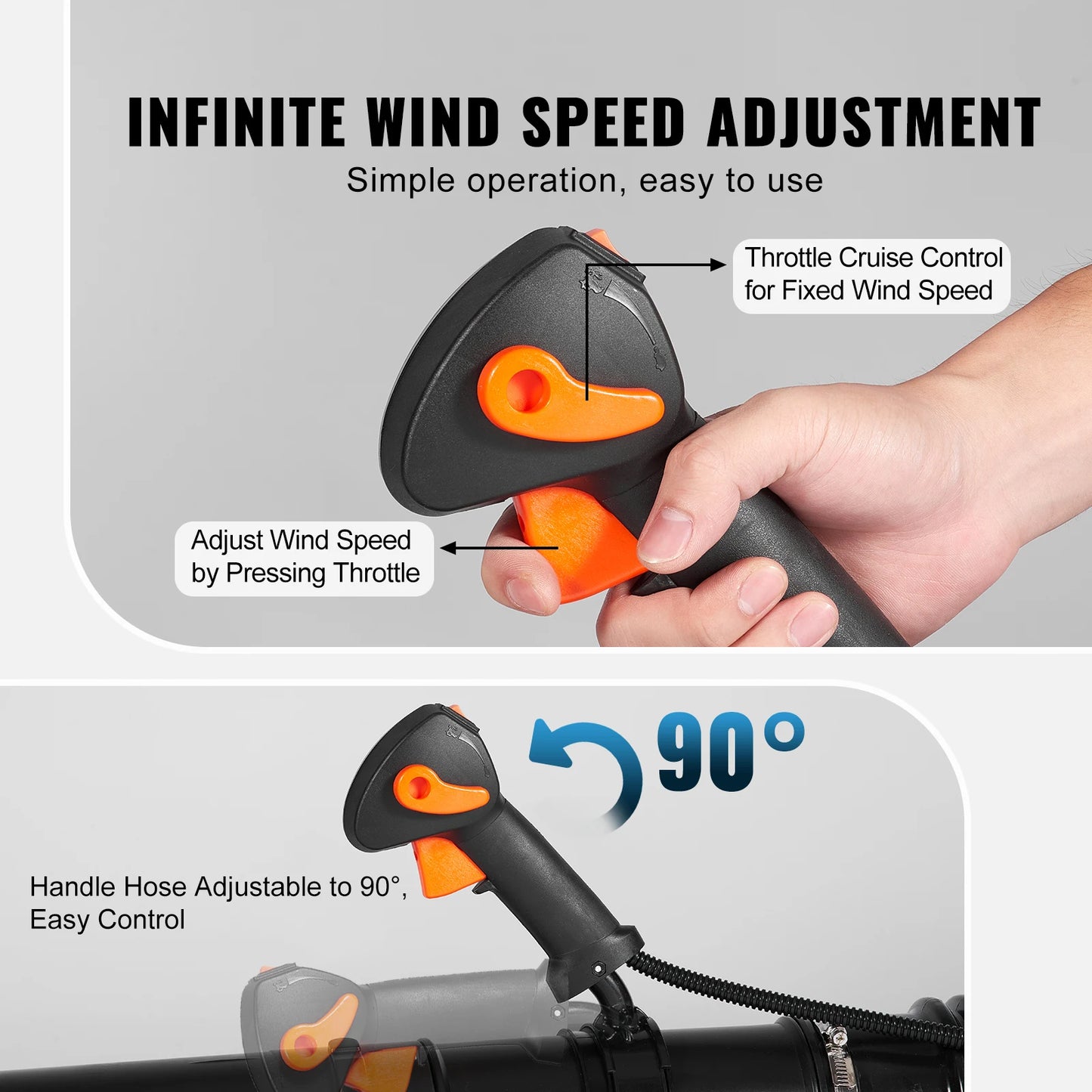 SucceBuy Backpack Leaf Blower 79CC 2-Cycle Gas Leaf Blower with 3L Fuel Tank 930CFM Air Volume 184MPH Speed Ideal for Lawn Care