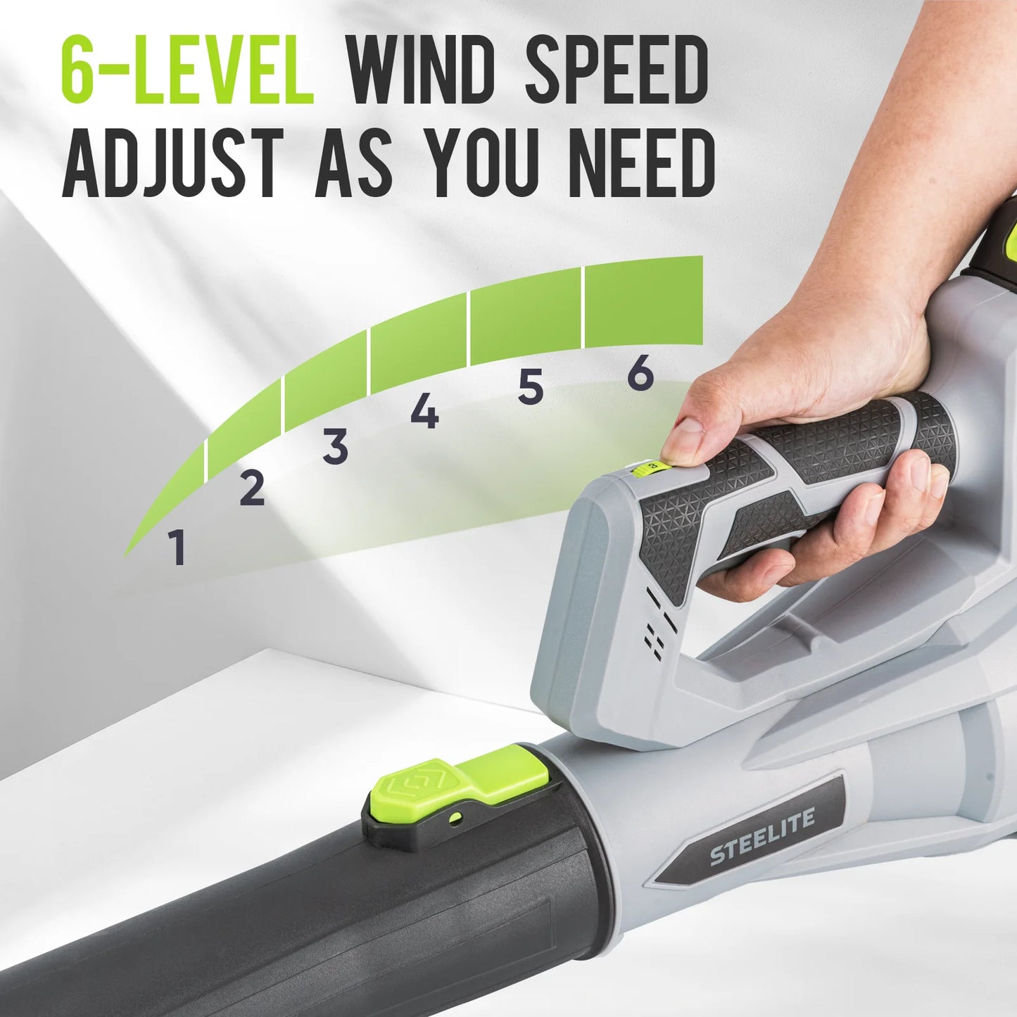 Deli 21V Brushless Cordless Leaf Blower with 2 Batteries, 150 MPH 600 CFM, Lightweight, Variable Speed, for Yard Lawn