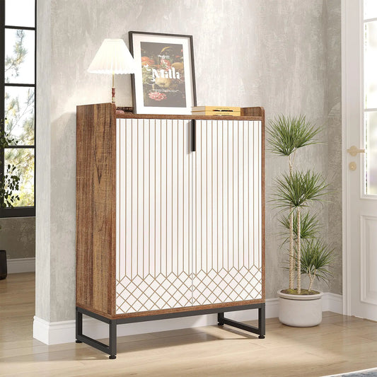 Tribesigns 5-Tier Shoe Cabinet With Doors For Bedroom Hallway