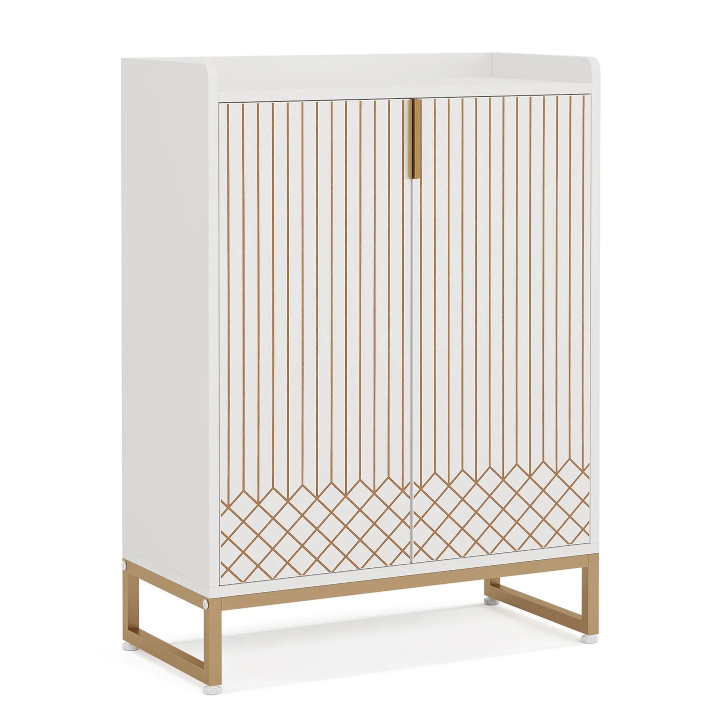 Tribesigns 5-Tier Shoe Cabinet With Doors For Bedroom Hallway