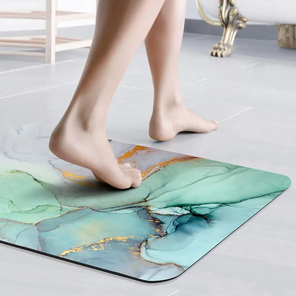 Bath Mat Rug Set 2 Piece, Super Absorbent Qui Dry Bathroom Rug Set, Non Slip Rubber Backed Bathroom Floor Mat For Tub Shower