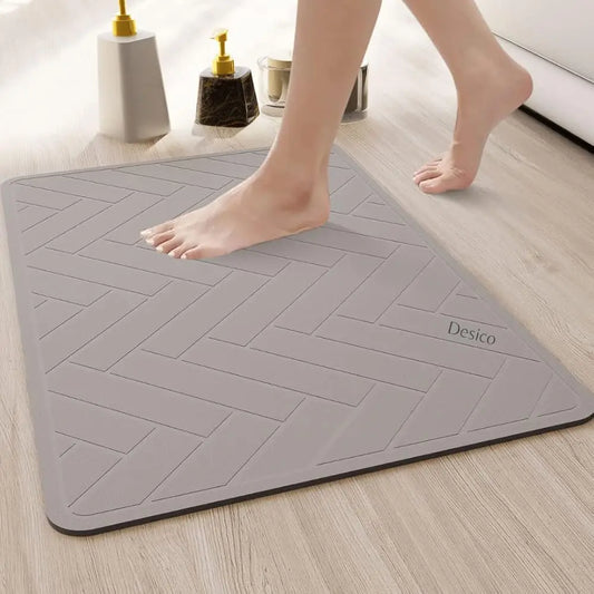 ZUIDID Stone Diatomaceous Bath Mat Fast Drying Absorbent Non Slip